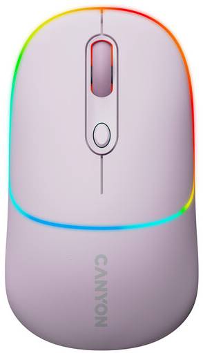 Миша бездротова Canyon MW-22 Dual Band RGB Wireless Pearl Rose (CNS-CMSW22PR) - Фото 1
