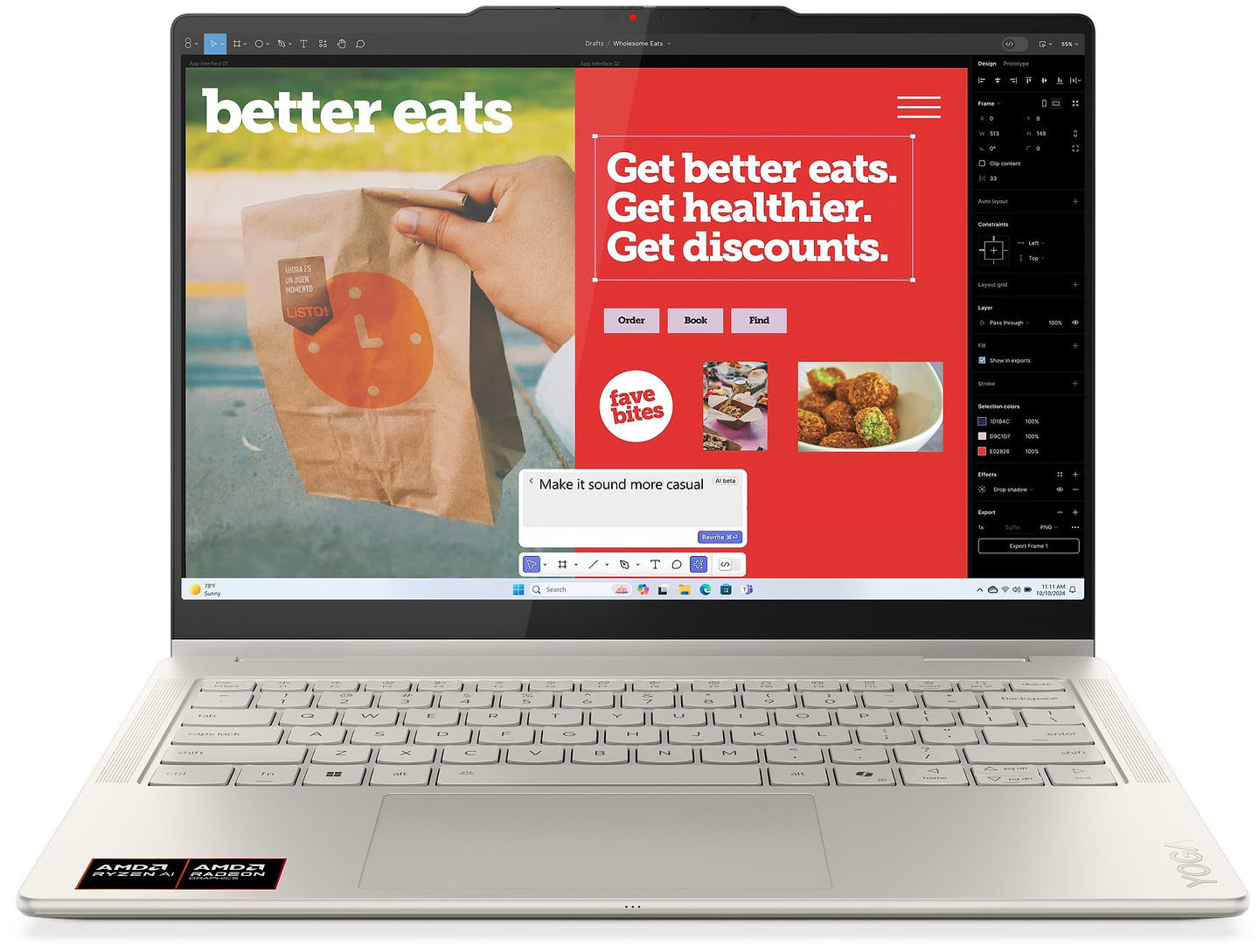 Ноутбук Lenovo Yoga 7 2-in-1 14AKP10 (83JR007JRA) Seashell - Фото 1