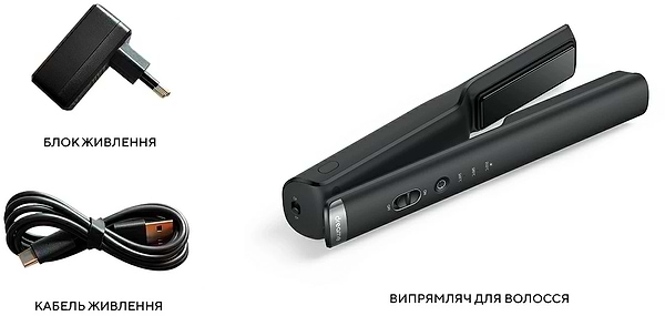 Фото - Выпрямитель волос Dreame Unplugged Cordless Hair Straightener Black (AST14A-BK)