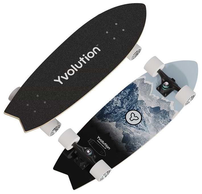 Скейт YVolution Fishtail Cruiser 76 см Blue (YS48B2) - Фото 1