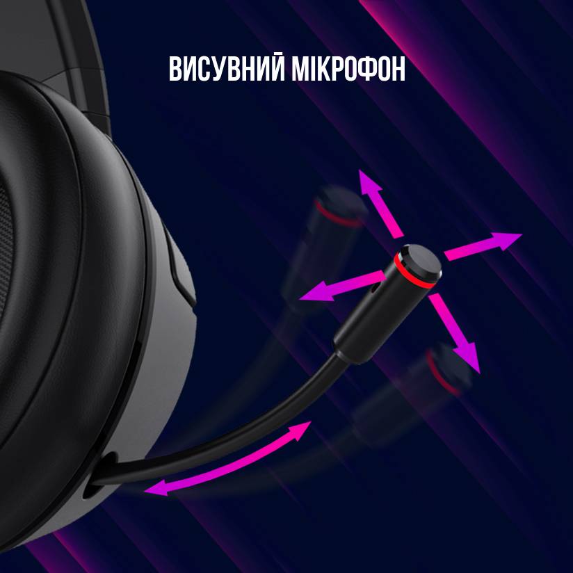 Фото - Гарнитура беспроводная игровая Lorgar Noah 500 Wireless Gaming Black (LRG-GHS500)