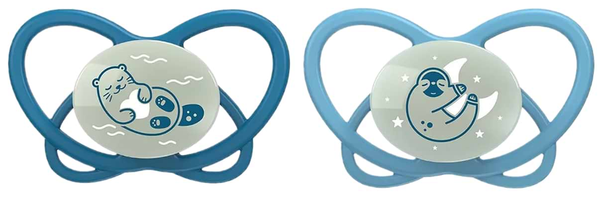 Ортодонтична пустушка NIP Мій метелик НІЧ Синій 2 шт. (38655-51)