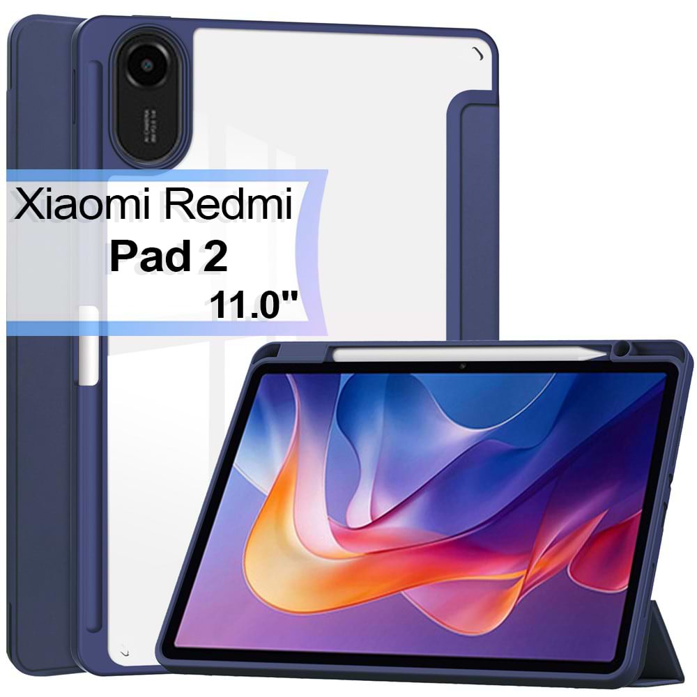 Чехол для планшета BeCover Soft Edge с креплением для стилуса for Xiaomi Redmi Pad 2 11.0" Deep Blue (713657)