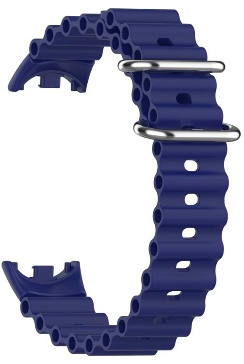 Фото - Ремінець для фітнес-браслету BeCover Wave Style for Xiaomi Mi Smart Band 8 / 9 / 10 Deep Blue (714352)