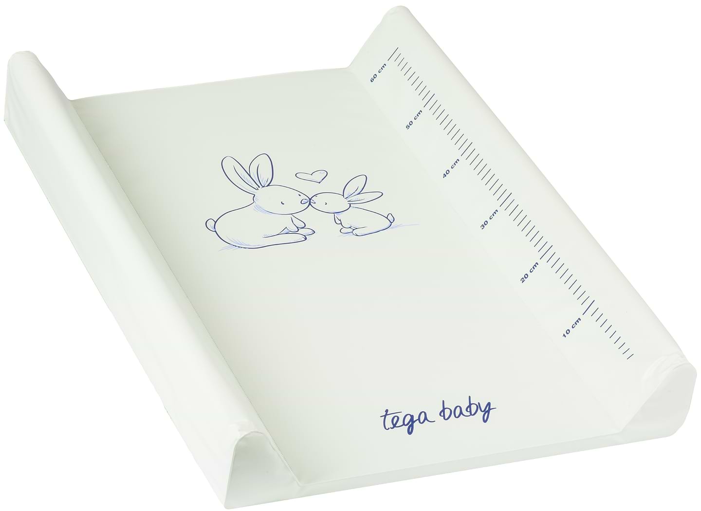 Матрацик пеленальний жорсткий Tega Baby Зайчики "50х70" (М'ятний) - Фото 1