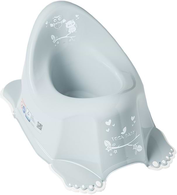 Горщик дитячий Tega Baby Сова з антиковзаючою гумою Сірий (SO-001-106) - Фото 1