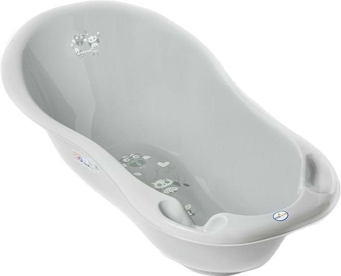 Детская ванночка Tega Baby Сова со сливом 86 см, Серая (SO-004ODPŁYW-106) - Фото 1