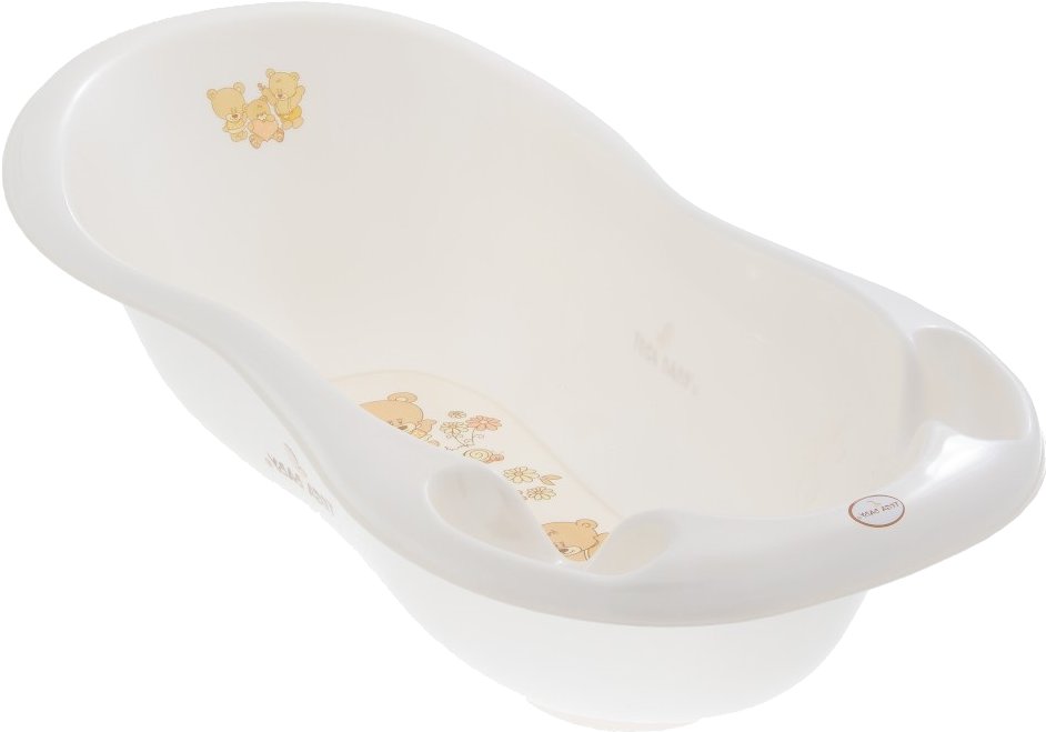 Детская ванночка Tega Baby LUX "Мишки", белая жемчужина, 102 см. (MS-005LUX-118) - Фото 1