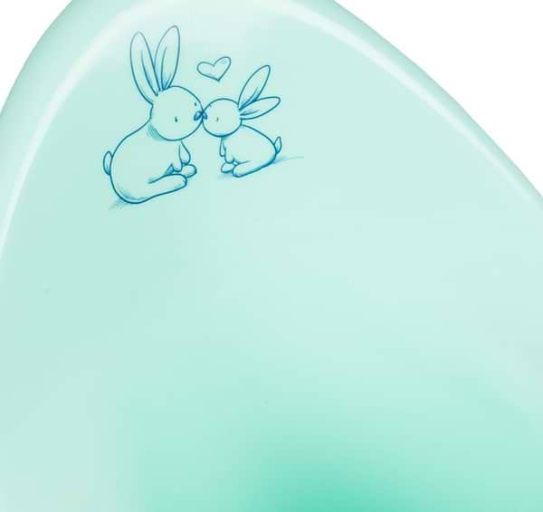 Фото - Горшок детский Tega Baby Зайчики с антискользящей резиной Мятный (KR-001-105)