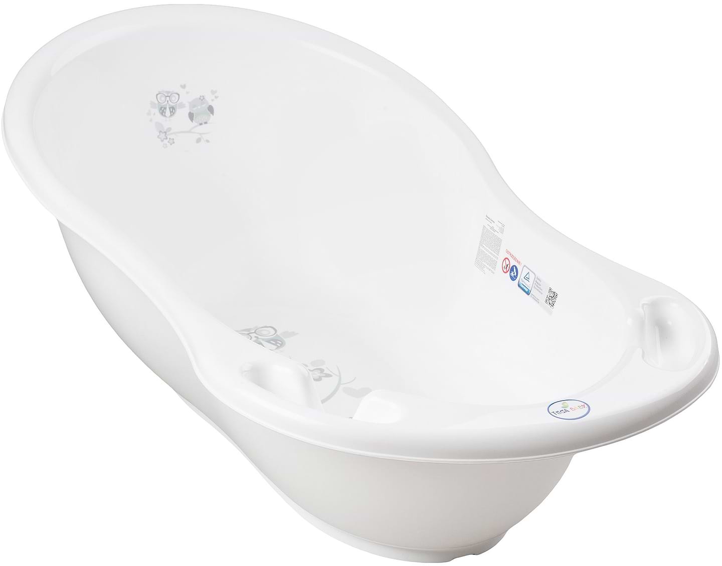 Дитяча ванночка Tega Baby "Сова", біла, 86 см. (SO-004-103) - Фото 1