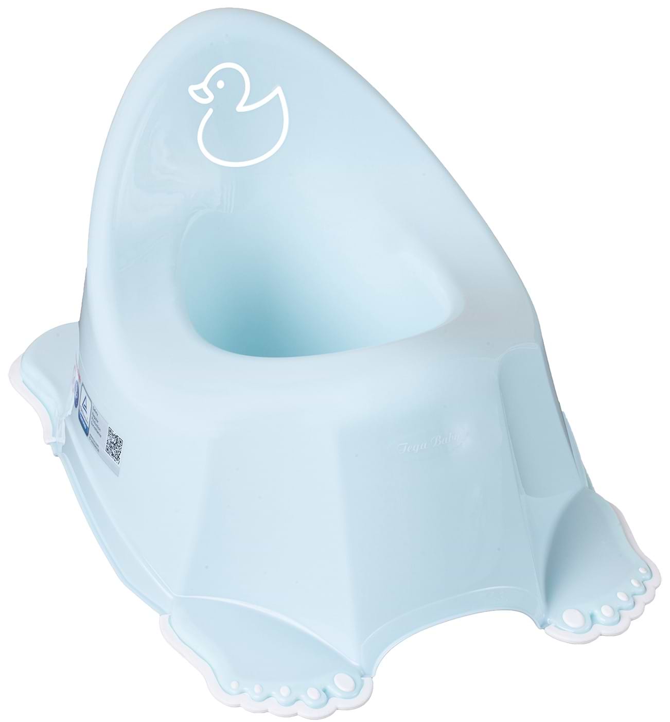Горшок детский Tega Baby Утенок с антискользящей резиной Голубой (DK-001-129) - Фото 1