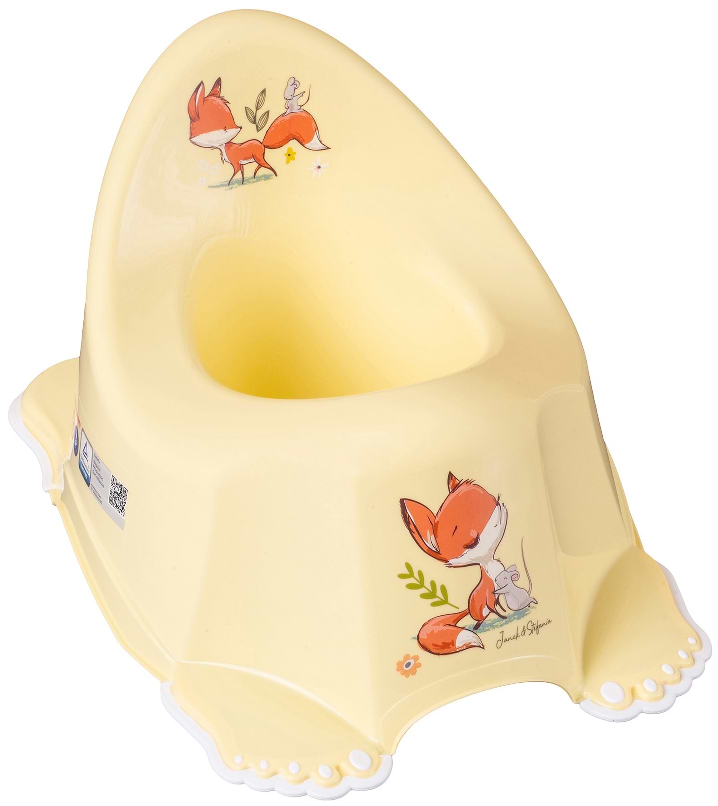Горшок детский Tega Baby Лесная сказка с антискользящей резиной Светло-желтый (FF-001-109)