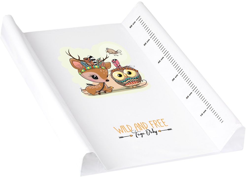 Матрацик пеленальний жорсткий Tega Baby Дикий захід: Оленя "50х70" (Білий) - Фото 1