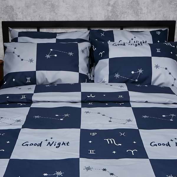 Фото - Комплект постільної білизни Moon&Star Мікросатин Premium Zodiac Dream King Size 220x240 нав. 4х50х70 (MS-820008113)