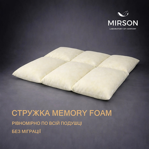 Фото - Подушка стандартная MirSon №15-99 Ferrero memory effekt Gold высокая 70х70 (2200011167855)
