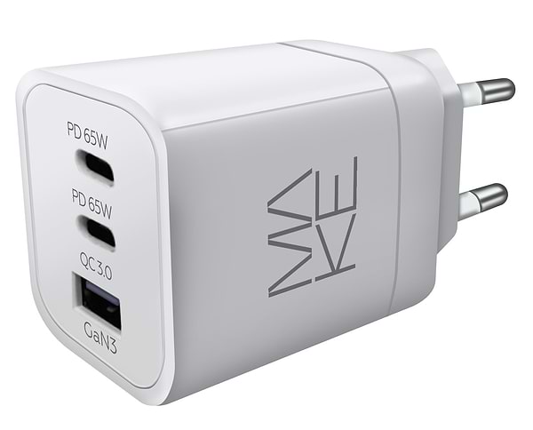 Фото - Уцінка - Мережевий зарядний пристрій MAKE 65W 2xPD+QC White (MCW-33PWH)