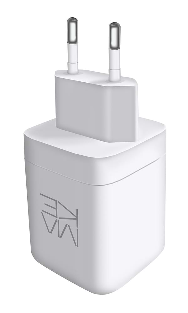 Фото - Уцінка - Мережевий зарядний пристрій MAKE 65W 2xPD+QC White (MCW-33PWH)