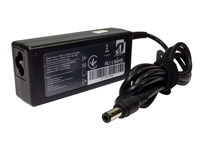 Зарядное устройство для ноутбука 1stCharger Acer 65W 19V 3.16A 6.3x3.0 силовой кабель (AC1STAC60WC) - Фото 1