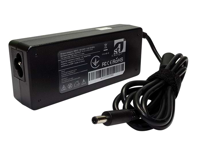 Зарядное устройство для ноутбука 1stCharger Dell 90W 19.5V 4.62A 4.5x3.0 силовой кабель (AC1STDE90WA) - Фото 1