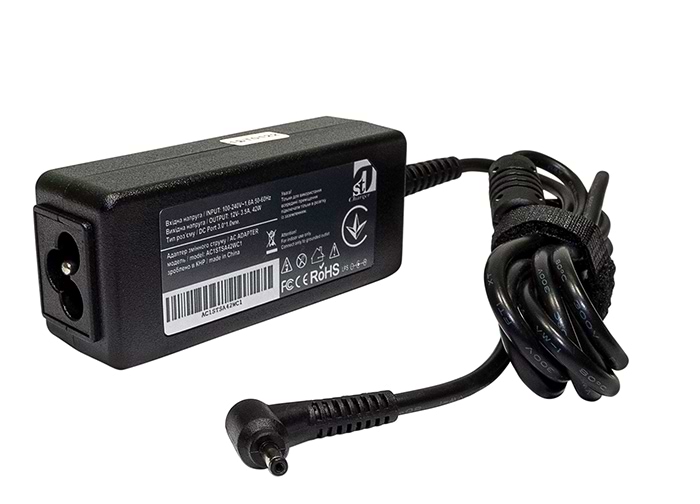 Зарядное устройство для ноутбука 1stCharger Samsung 42W 12V 3.5A 3.0x1.0 силовой кабель (AC1STSA42WС1)