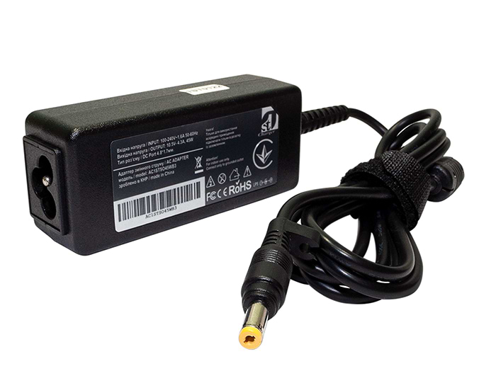 Зарядное устройство для ноутбука 1stCharger Sony 45W 10.5V 4.3A 4.8x1.7 силовой кабель (AC1STSO45WB3)