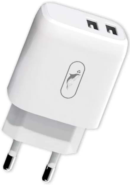 Фото - Мережевий зарядний пристрій SkyDolphin SC22EB (2USB, 2.1A) White (MZP-000161)
