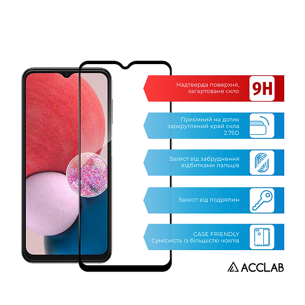 Фото - Захисне скло для смартфону ACCLAB Full Glue for Samsung A13 4G (1283126524219)