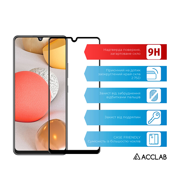 Фото - Захисне скло для смартфону ACCLAB Full Glue for Samsung A42 (1283126519208)