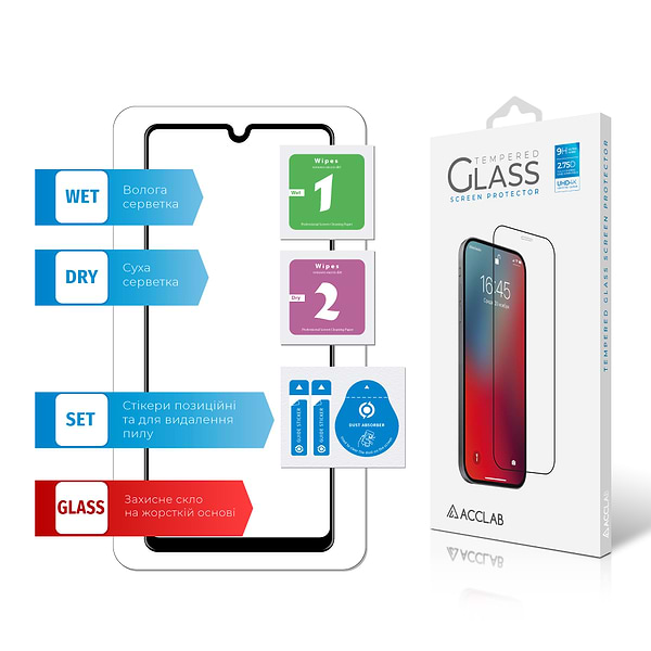 Фото - Захисне скло для смартфону ACCLAB Full Glue for Samsung A42 (1283126519208)