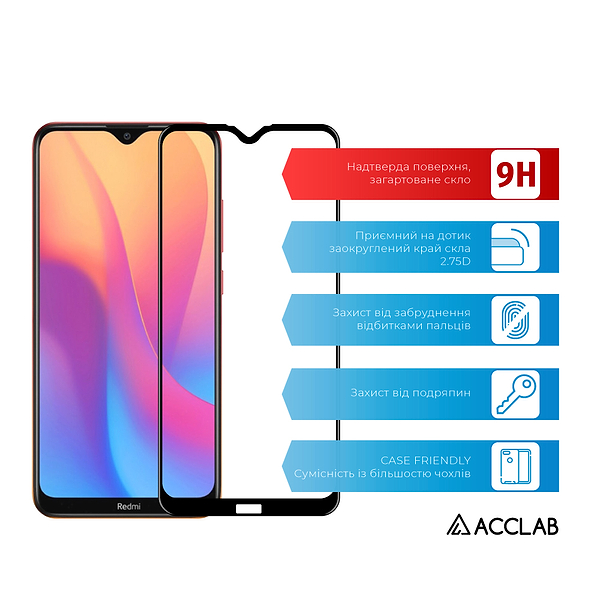 Фото - Захисне скло для смартфону ACCLAB Full Glue for Xiaomi Redmi 8A (1283126508745)