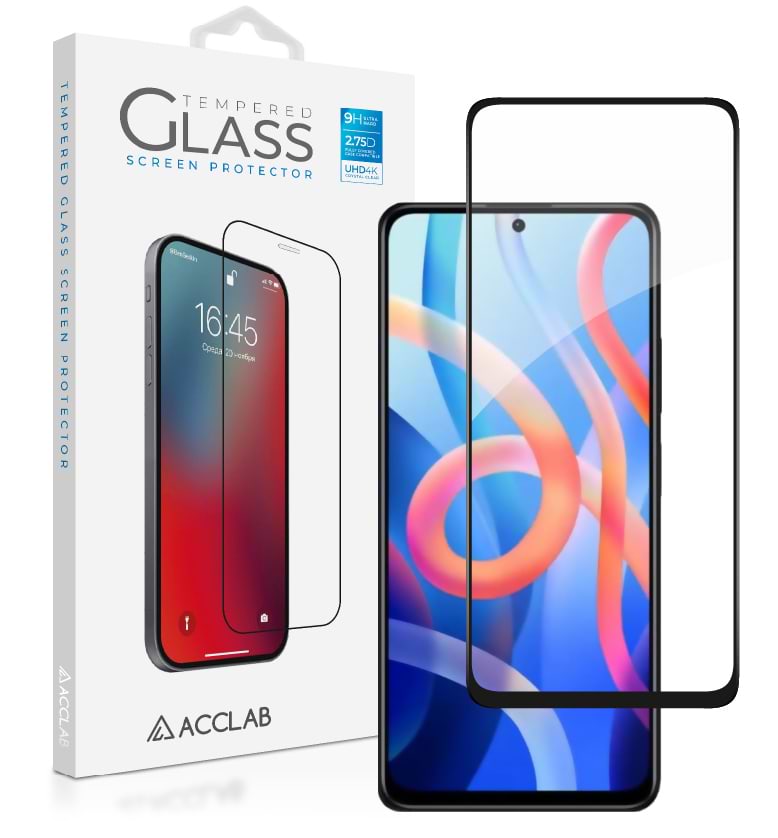 Защитное стекло для смартфона ACCLAB Full Glue for Xiaomi Redmi Note 11 Black (1283126518829) - Фото 1