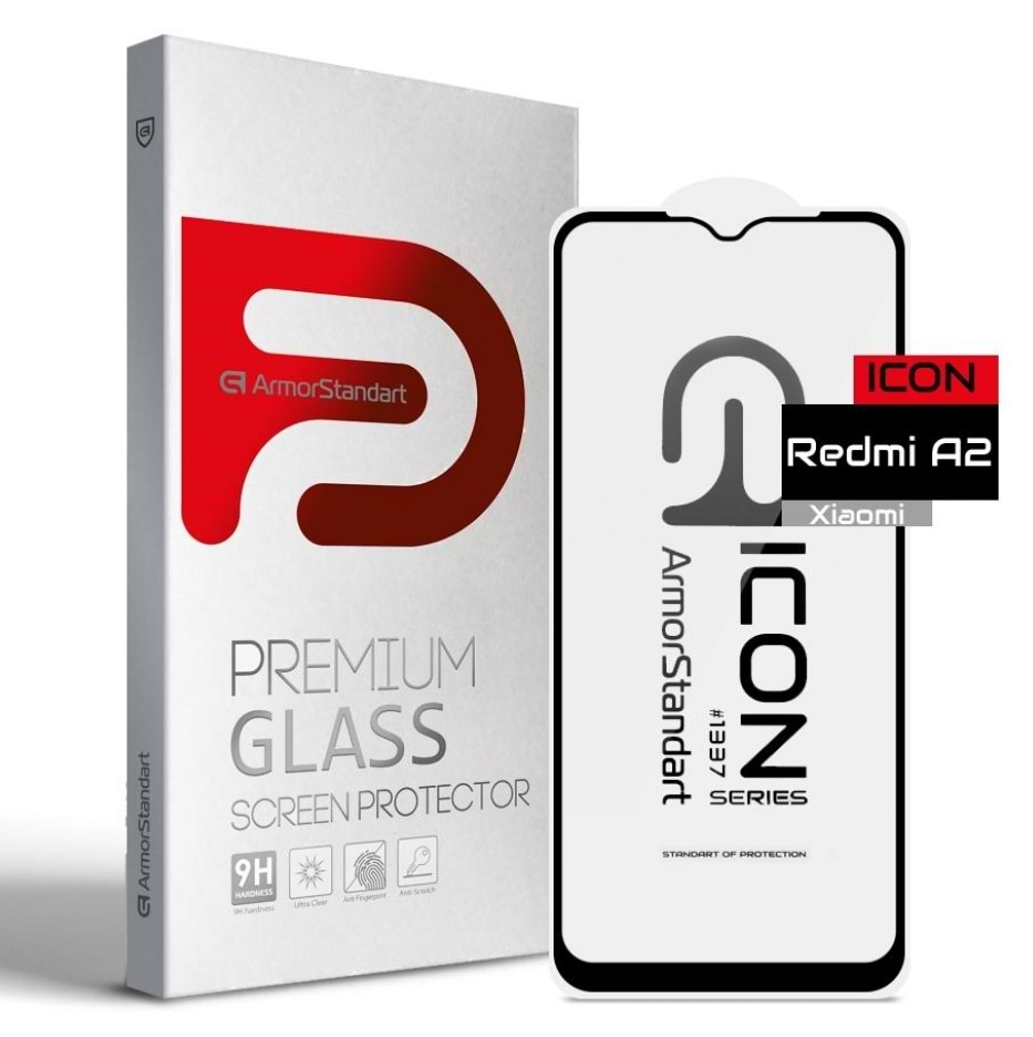 Захисне скло для смартфону Armorstandart Icon for Xiaomi Redmi A2 / A2+ Black (ARM66572)