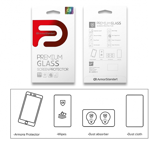 Фото - Захисне скло для смартфону Armorstandart Pro for Huawei Y5 2020 Black (ARM56610)