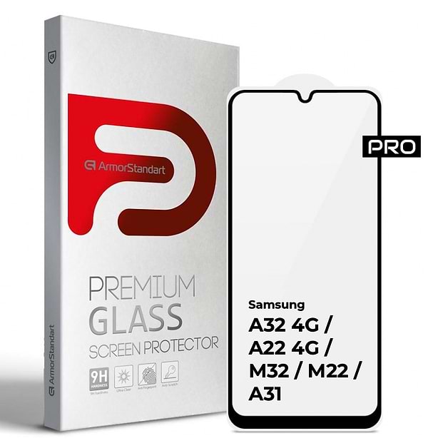 Фото - Захисне скло для смартфону Armorstandart Pro for Samsung A32 4G / A22 4G / M32 / M22 / A31 Black (ARM57969)