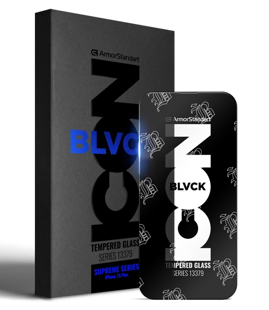 Защитное стекло для смартфона Armorstandart Supreme Black Icon 3D forApple iPhone 15 Plus Black (ARM68222)