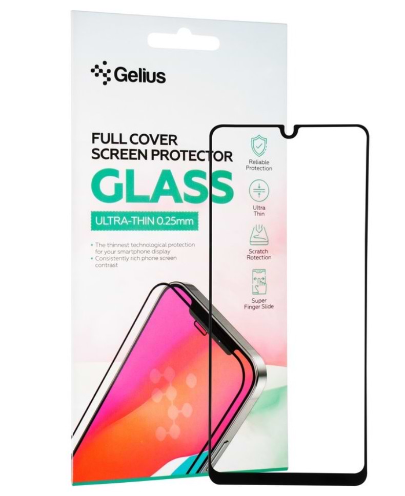 Защитное стекло для смартфона Gelius Full Cover Ultra-Thin 0.25mm for Samsung A315 (A31) Black (88711)