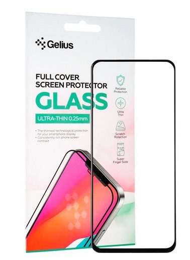 Защитное стекло для смартфона Gelius Full Cover Ultra-Thin 0.25mm for Xiaomi Redmi 12 Black (00000093785) - Фото 1