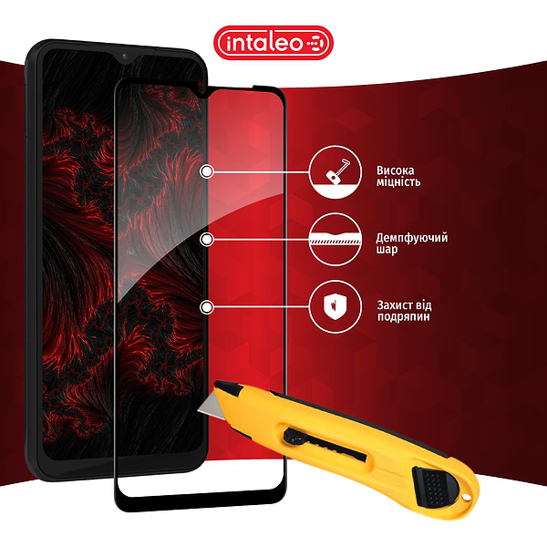Фото - Захисне скло для смартфону Intaleo Full Glue for Samsung A04 Black (1283126544835)