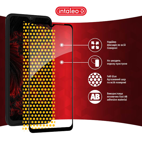 Фото - Захисне скло для смартфону Intaleo Full Glue for Samsung A04 Black (1283126544835)