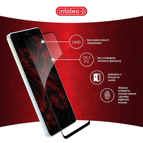 Фото - Защитное стекло для смартфона Intaleo Full Glue for Tecno Camon 19/19 Pro Black (1283126547270)