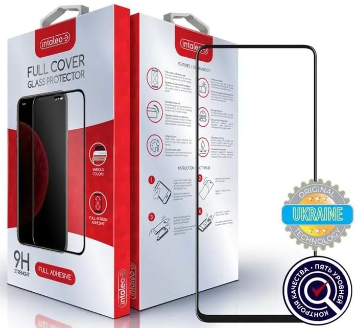 Захисне скло для смартфону Intaleo for Xiaomi Poco X3 Pro Full Glue Black (1283126511899) - Фото 1