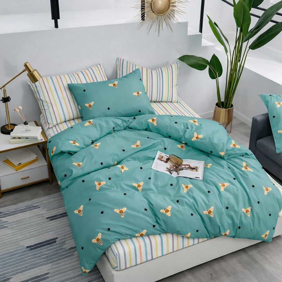 Комплект постельного белья Zastelli Пчелки 145х210 см Зеленый (19684)