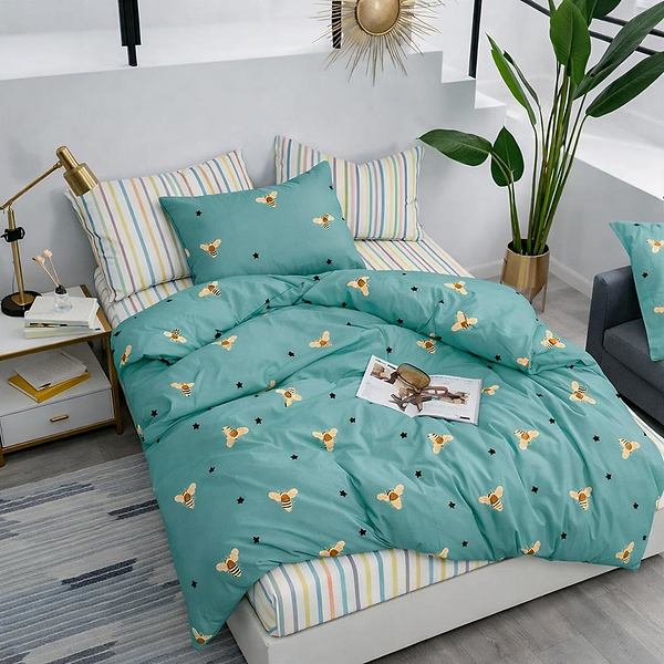 Фото - Комплект постельного белья Zastelli Пчелки 145х210 см Зеленый (19684) Фото - Комплект постельного белья Zastelli Пчелки 145х210 см Зеленый (19684)