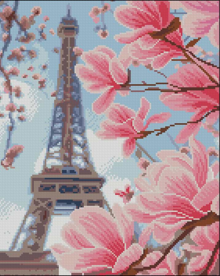 Алмазний живопис Strateg Весняний Париж 40х50 (ZAV4050-54)