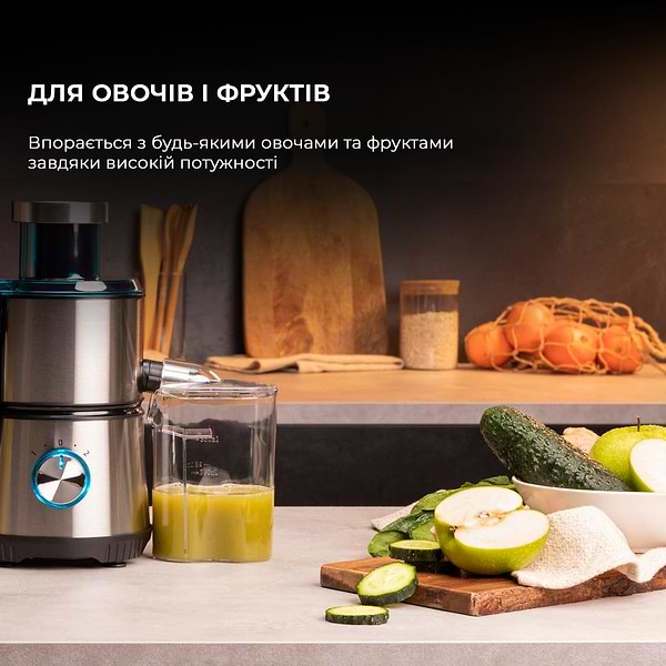 Фото - Соковыжималка центробежная Cecotec Licuadora Xs Juice&Fresh 400 Titan Black (CCTC-04153)