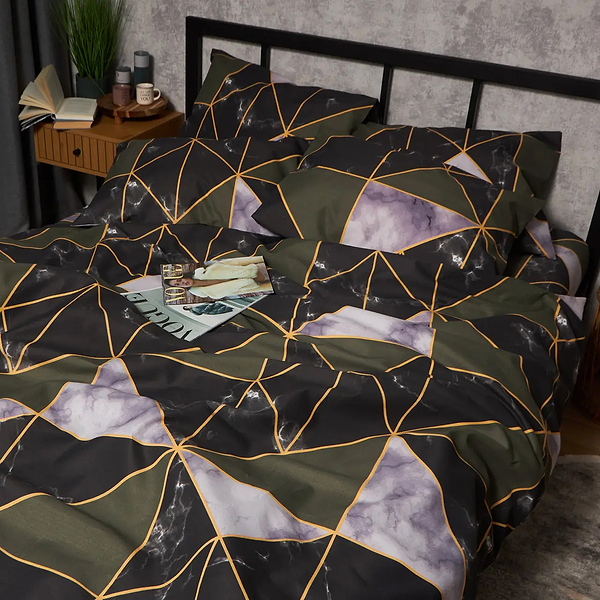 Фото - Пододеяльник двуспальный евро Moon&Star Premium Golden Marble 200x220 см (MS-870001163)