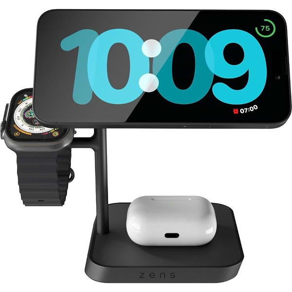 Фото - Бездротовий зарядний пристрій Zens 4-in-1 MagSafe + Watch Wireless Charging Station Black (ZEAPDC01/00)