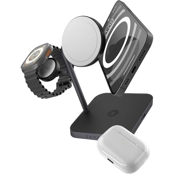 Фото - Бездротовий зарядний пристрій Zens 4-in-1 MagSafe + Watch Wireless Charging Station Black (ZEAPDC01/00)