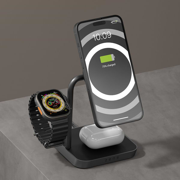 Фото - Бездротовий зарядний пристрій Zens 4-in-1 MagSafe + Watch Wireless Charging Station Black (ZEAPDC01/00)