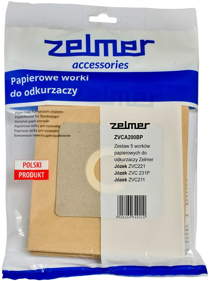 Набір мішків багаторазових для пилососа Zelmer ZVCA200BP - Фото 1